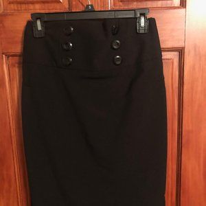 BCX black pencil skirt with buttons Small